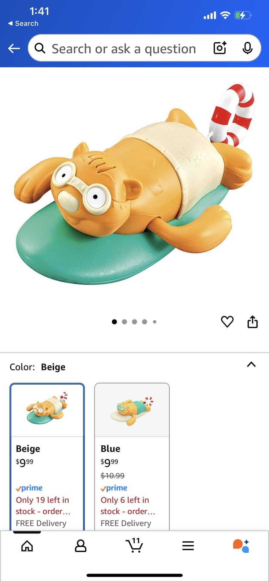Pull String Baby Bath Toy Pull & Go Beaver Cute Surfing Beaver Swimming Beaver Windup Clockwork Bathtub Toy for Toddlers (Blue)