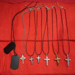 7 pc Cross & Dog-tag Bundle