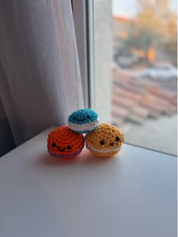 Handmade Crochet Macaron Plush Set of 3