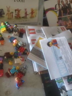 Lego instruction booklet and mini figs lot