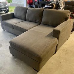 Gray Modern Reversible Sectional Sofa