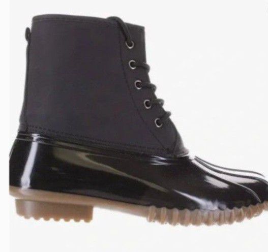 New Women's Charles Albert Boot  - Weatherproof Black Duck Boots - Size 8M