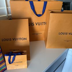 Authentic Louis Vuitton paper bags for packaging