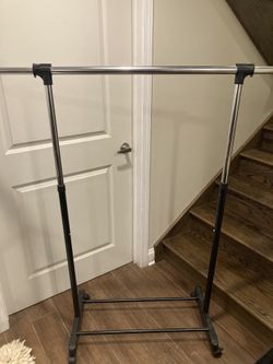 Rolling Wardrobe / Coat Rack- Great For Hang Drying In Laundry Room Or Entertaining Of Extra Storage Of Garments