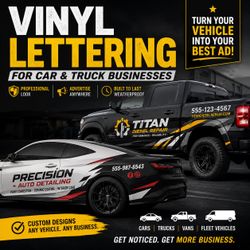 Vinyl signs and lettering for business
