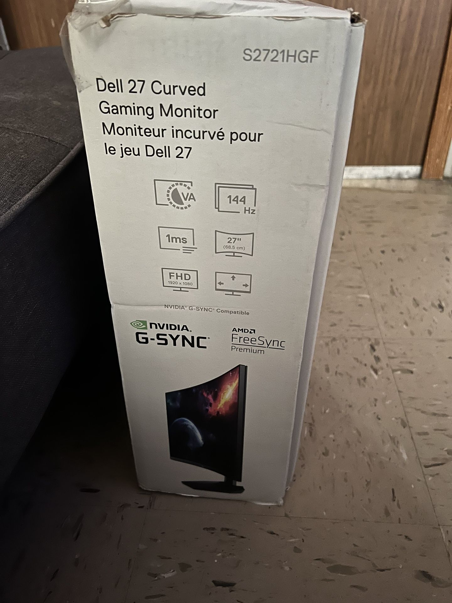 Dell 27in Curved Monitor- S2721HGF