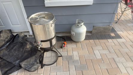 Propane Tank And Turkey Fryer