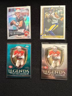 Topps Chrome NFL Football Card Lot of 4