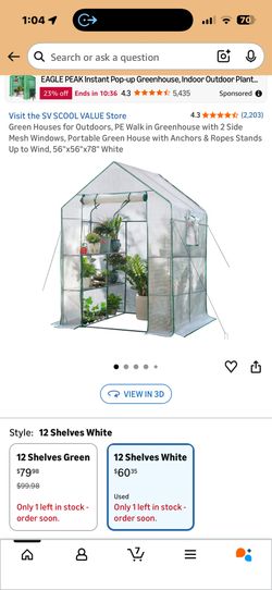Walk in Greenhouse  for outdoors 