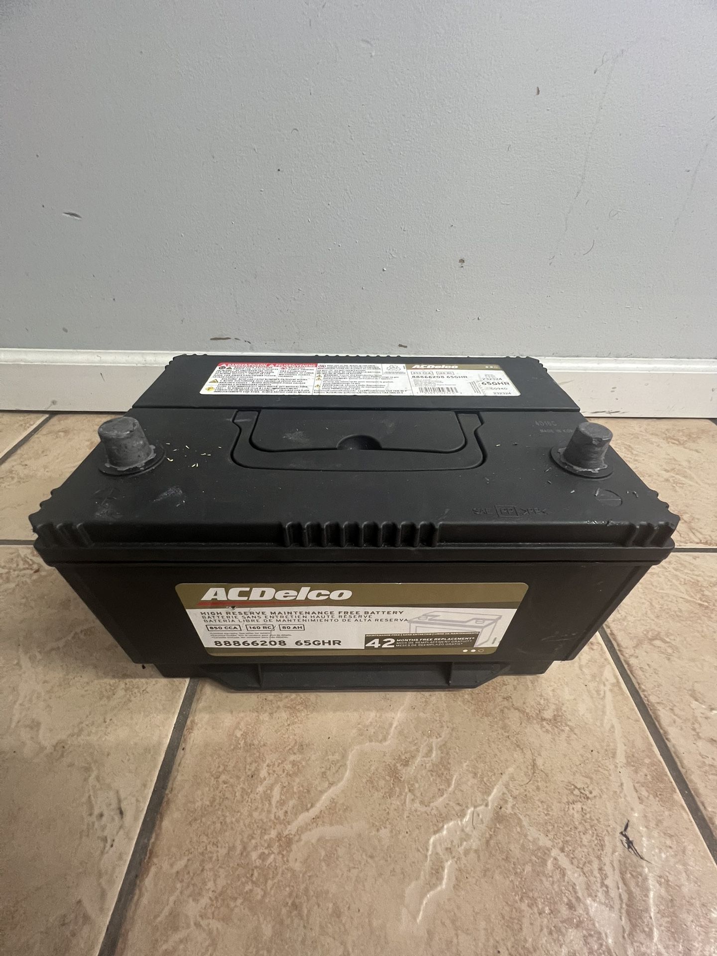 ๐ ๐ฆ FOR SALE: Brand New ACDelco 65GHR Battery โ 30-Month Warranty