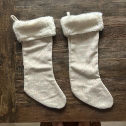 Christmas Stockings - Cream Multi Speckle 
