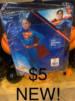 $5 NEW SUPERMAN BOYS SMALL 6 COSTUME