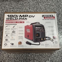 Lincoln Electric 180 Amp Weld-Pak 180i Multi-Process Stick/MIG/Flux-Core/TIG, 120V or 230V Aluminum Welder with Spool Gun sold separately