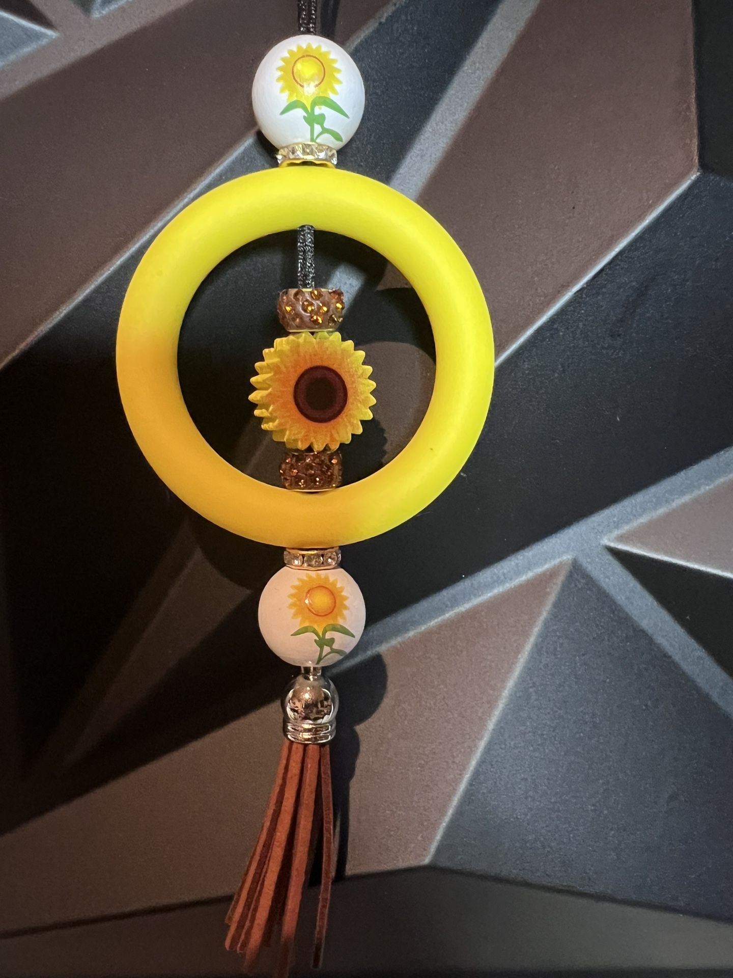 Sunflower Car Charm