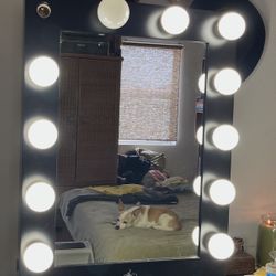 Hollywood-style lighted makeup vanity mirror by Impressions Vanity Co