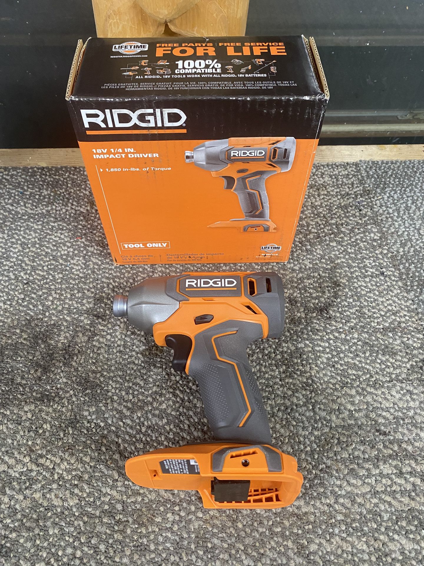 Ridgid 18v brushed impact driver
