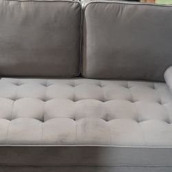 Banuelos 58"  VELVET SQUARE ARM LOVESEAT 