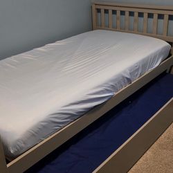 Twin bed With Trundle And Mattress 