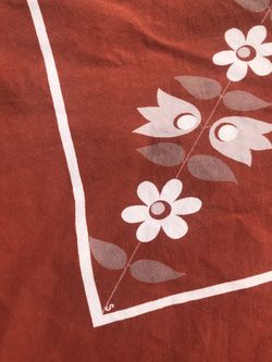 Vintage Printed Throw / Hippy / Mid-century / Scandinavian Style Large Flower Print