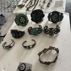 Vintage Silver Turquoise Jewlery 