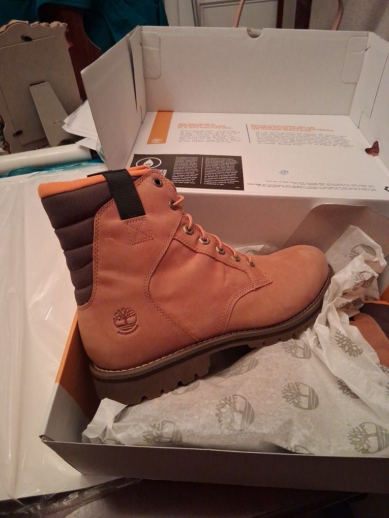 Timberland Red Wood Falls Insulated Work Boots Size 11.5 In Wheat Full Color