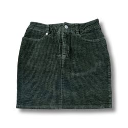 Forest green Corduroy Skirt Size Small 