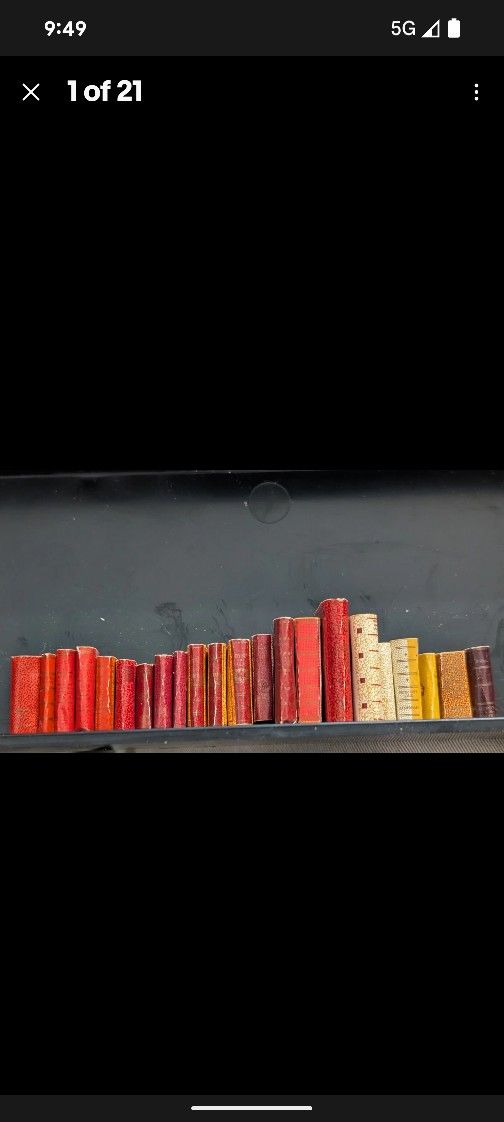 Lot of 22 Miniature Faux Books – 1:12 Scale – Vintage Dollhouse Library