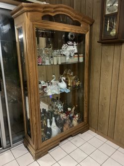 2 Shelf Glass Dining Room Hutch