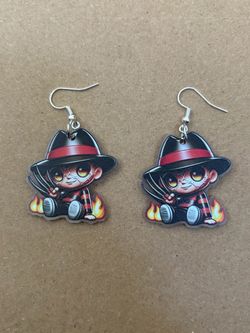 Halloween Horror Character Acrylic Dangle Earrings