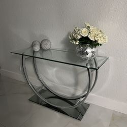 Glass Entryway Table 