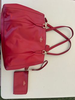 Red leather Purse