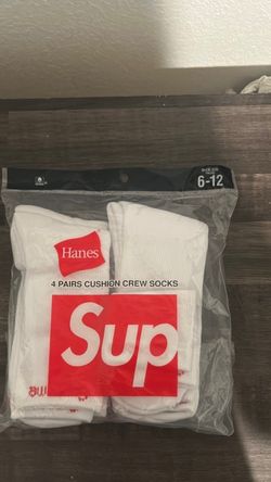 Supreme x Hanes Cushion Crew Socks 4-Pack