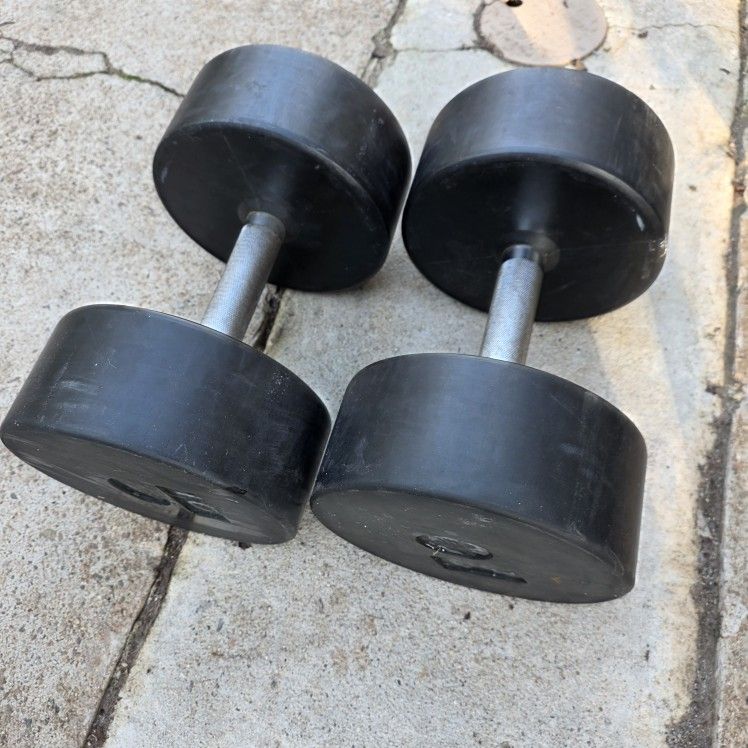 2-70lb Pro Style Dumbbells