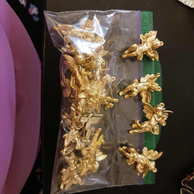 Golden ANGEL ornament Set Of 12