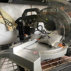 RIDGID 15 Amp Corded 12 in. Dual Bevel Miter Saw with LED Cutline Indicator