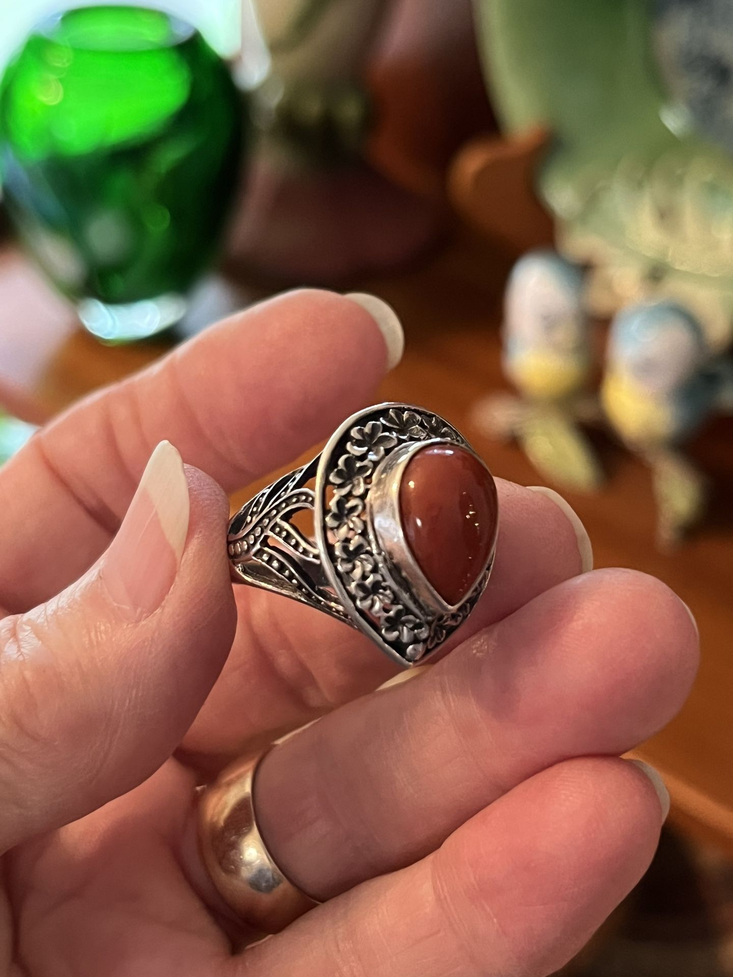 Vintage Jasper/Sterling Ring