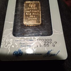 1/2 Oz 99.9 Swiss Gold Pamp