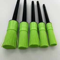 Set of 5 Green Detailing Brushes