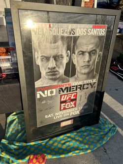 UFC NO MERCY AUTOGRAPHED POSTER