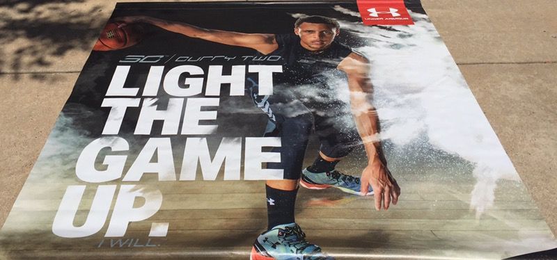 Steph Curry Under Armour Vinyl Banner/Poster