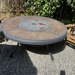 Wood Burning fire Table