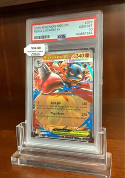 PSA 10 Mega Lucario ex Pokémon Card #077/132