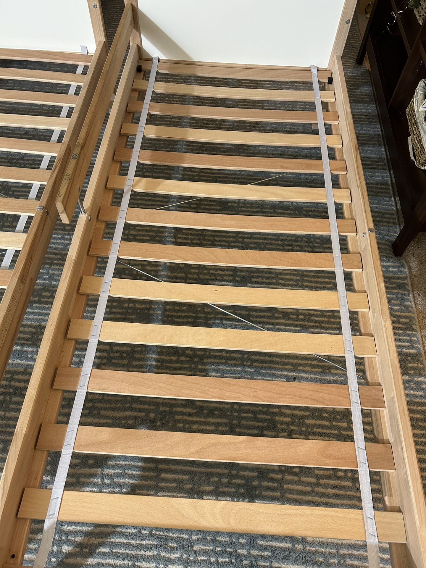 IKEA Kids Wooden Beds with Slat Bases (Set of 2)