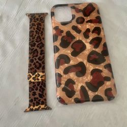 iPhone 11 Case & Apple Watch Band 42mm&44mm Series 1-2-3-4-5-6