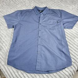 Molokai Surf Co. Solid blue men’s 2xL Hawaiian style button up.
