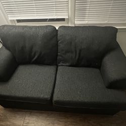 2-Piece Dark Gray Sofa Set 