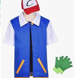 Pokemon Ash Ketchum Cosplay Outfit, Youth 130 (6-7yrs) *BRAND NEW*