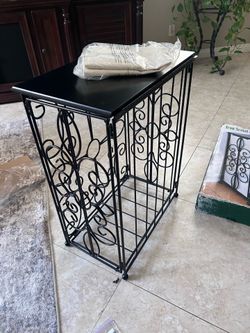 Wrought iron hamper