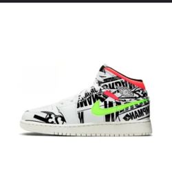 Air Jordan 1 Mid All Over Logos Men's 9
