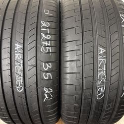 2 Tires 275 35 22 Pirelli P Zero Pz4 Like New No Repairs